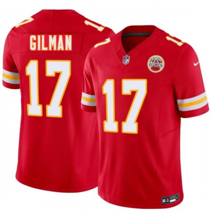 Men’s Kansas City Chiefs #17 Alohi Gilman Red 2026 F.U.S.E. Vapor Untouchable Limited Stitched Football Jersey
