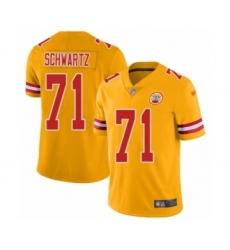 Men's Kansas City Chiefs #71 Mitchell Schwartz Limited Gold Inverted Legend Football Jersey