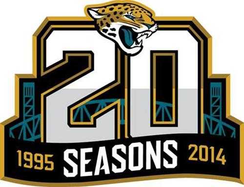 Stitched NFL Jacksonville Jaguars 1995-2014 20TH Season Jersey Patch