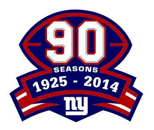 Stitched NFL New York Giants 1925-2014 Season Jersey Patch