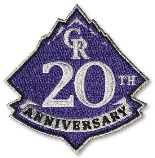 Stitched 2013 Colorado Rockies 20th Anniversary Logo Sleeve Patch